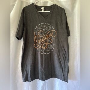 Bella+Canvas Heather CVC V‑Neck Tee - Heather Charcoal